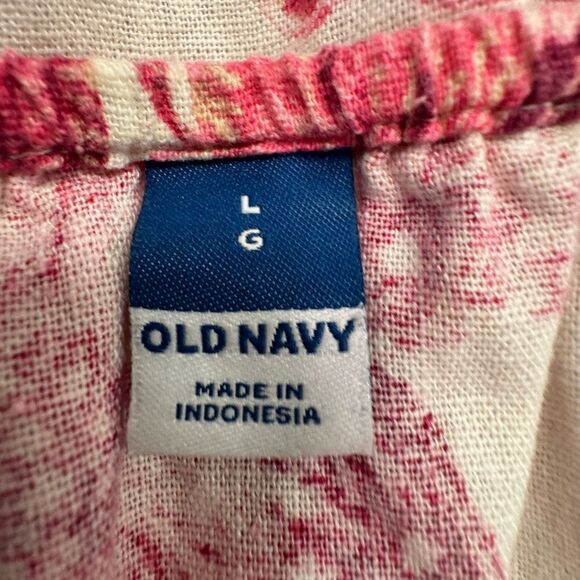 Floral Pink and White Dress. The perfect blend of linen rayon. - Picture 4 of 5